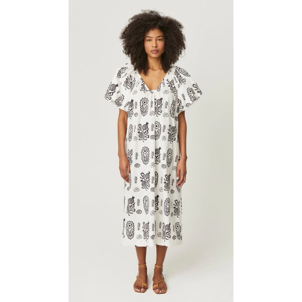 Rhode Augustina Dress in Ivory Block - Size XS